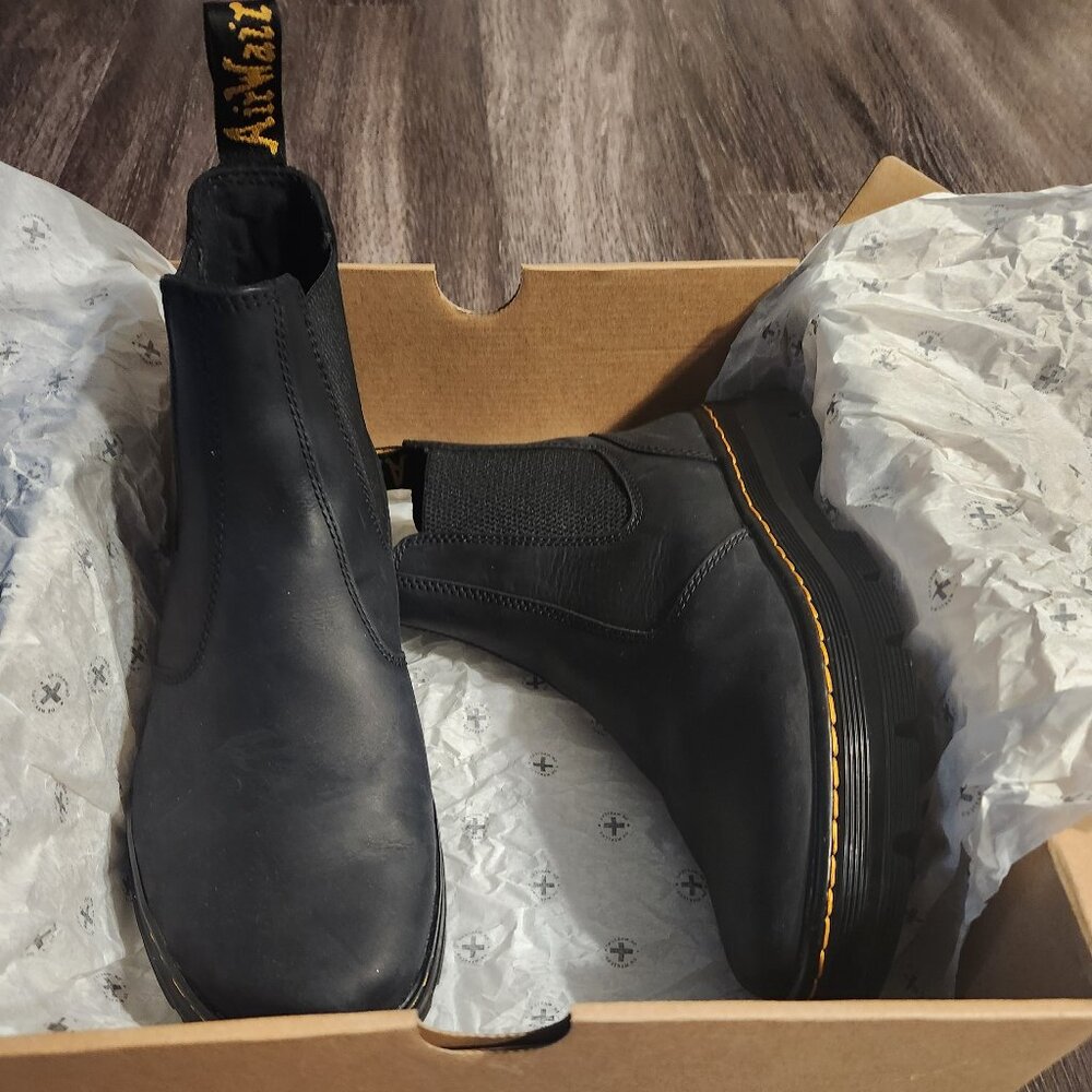 Dr. Martens - Size 9 - Pull On Embury Black Ankle Boots